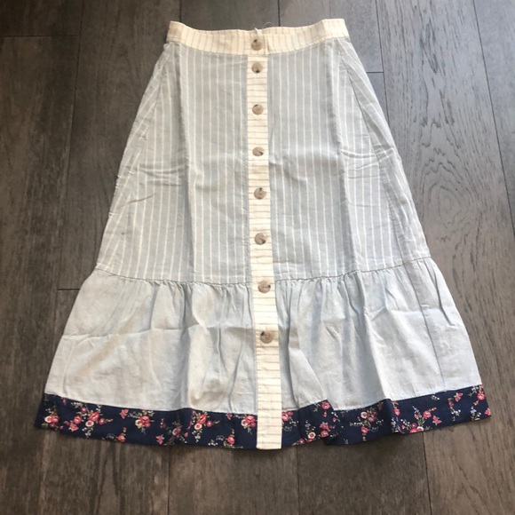 Madewell The New Denim Project Patchwork Skirt - Picture 2 of 13